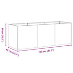 Steel Garden Planter 120cm Black Outdoor | HomeAndLiving