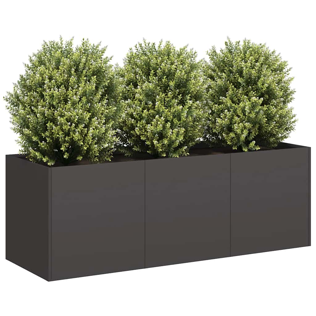 Steel Garden Planter 120cm Black Outdoor | HomeAndLiving