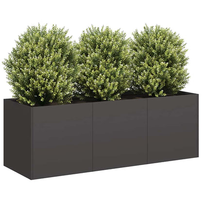 Steel Garden Planter 120cm Black Outdoor | HomeAndLiving