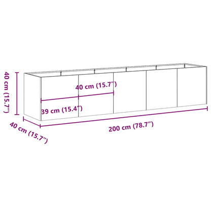 Steel Garden Planter 200cm Raised Bed | HomeAndLiving