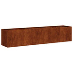 Weathering Steel Planter 200x40cm Raised Garden Bed | HomeAndLiving