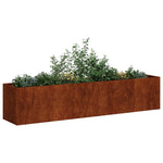 Weathering Steel Planter 200x40cm Raised Garden Bed | HomeAndLiving