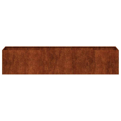 Weathering Steel Planter 200x40cm Raised Garden Bed | HomeAndLiving
