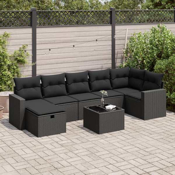  Garden Sofa Set with Cushions Modular Sofa 8 Piece Poly Rattan - Elegant & Comfortable