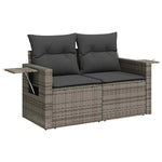 Garden Sofa Set with Cushions Modular Sofa 4 Piece Grey Poly Rattan - Elegant & Versatile