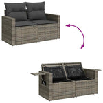 Garden Sofa Set with Cushions Modular Sofa 4 Piece Grey Poly Rattan - Elegant & Versatile