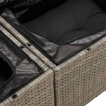 Garden Sofa Set with Cushions Modular Sofa 4 Piece Grey Poly Rattan - Elegant & Versatile