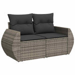 4 Piece Garden Sofa Set with Cushions Grey Poly Rattan - Elegant & Versatile