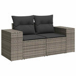 7 Piece Garden Sofa Set with Cushions Grey - Outdoor Luxury