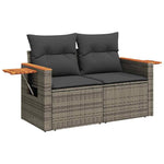 6 Piece Garden Sofa Set with Cushions Poly Rattan - Outdoor Comfort