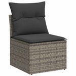 6 Piece Garden Sofa Set with Cushions Poly Rattan - Outdoor Comfort