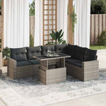 7 Piece Garden Sofa Set with Cushions- Sleek & Functional