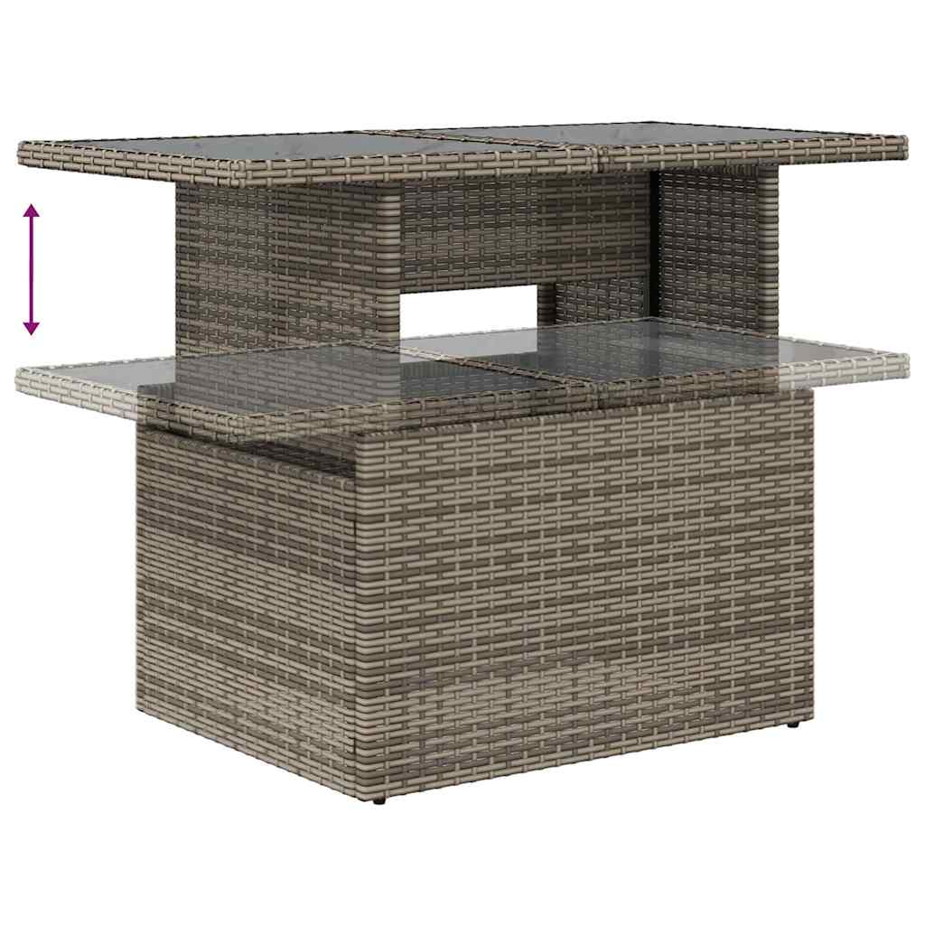 Garden Sofa Set with Cushions Modular Sofa 5 Piece Grey Poly Rattan - Versatile and Stylish