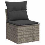 Garden Sofa Set with Cushions Modular Sofa 5 Piece Grey Poly Rattan - Elegant & Versatile