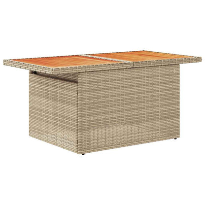 9 Piece Garden Sofa Set with Cushions Beige Poly Rattan - Outdoor Comfort