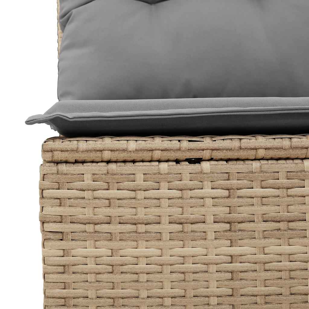 14 Piece Garden Sofa Set with Cushions Beige Poly Rattan - Outdoor Comfort
