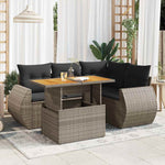 Garden Sofa Set with Cushions Modular Sofa 5 Piece Grey Poly Rattan - Stylish Comfort