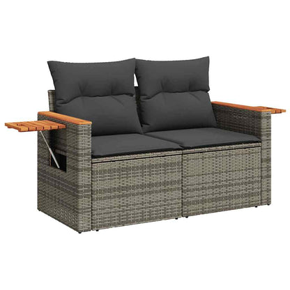 6 Piece Garden Sofa Set with Cushions Grey - Durable & Chic