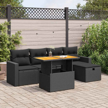 Garden Sofa Set with Cushions Modular Sofa 6 Pcs - Relax in Style