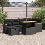 8 Piece Garden Sofa Set with Cushions Black Poly Rattan - Versatile and Stylish