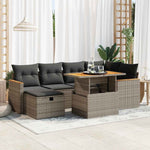 8 Piece Garden Sofa Set with Cushions Grey Poly Rattan - Comfy & Chic