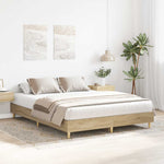 Queen Bed Frame Sonoma Oak Engineered Wood | HomeAndLiving