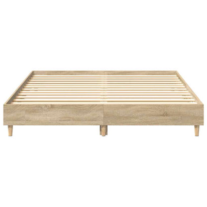 Queen Bed Frame Sonoma Oak Engineered Wood | HomeAndLiving