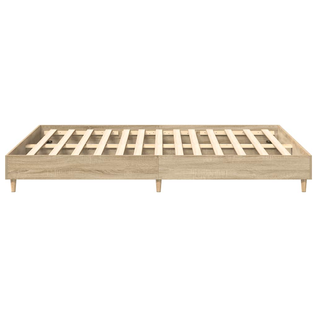 Queen Bed Frame Sonoma Oak Engineered Wood | HomeAndLiving