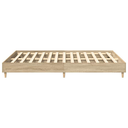 Queen Bed Frame Sonoma Oak Engineered Wood | HomeAndLiving