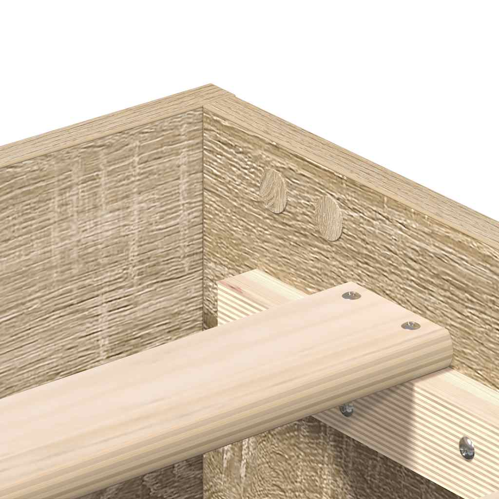 Queen Bed Frame Sonoma Oak Engineered Wood | HomeAndLiving