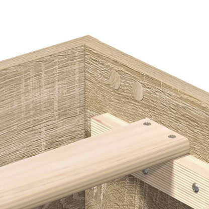 Queen Bed Frame Sonoma Oak Engineered Wood | HomeAndLiving