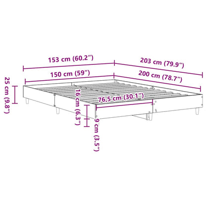 Queen Bed Frame Sonoma Oak Engineered Wood | HomeAndLiving