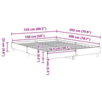 Queen Bed Frame Sonoma Oak Engineered Wood | HomeAndLiving