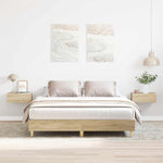 Queen Bed Frame Sonoma Oak Engineered Wood | HomeAndLiving