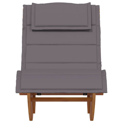 Refined Rocking Sun Lounger with Cushion Indoor Outdoor Use Evening 
