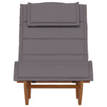 Refined Rocking Sun Lounger with Cushion Indoor Outdoor Use Evening