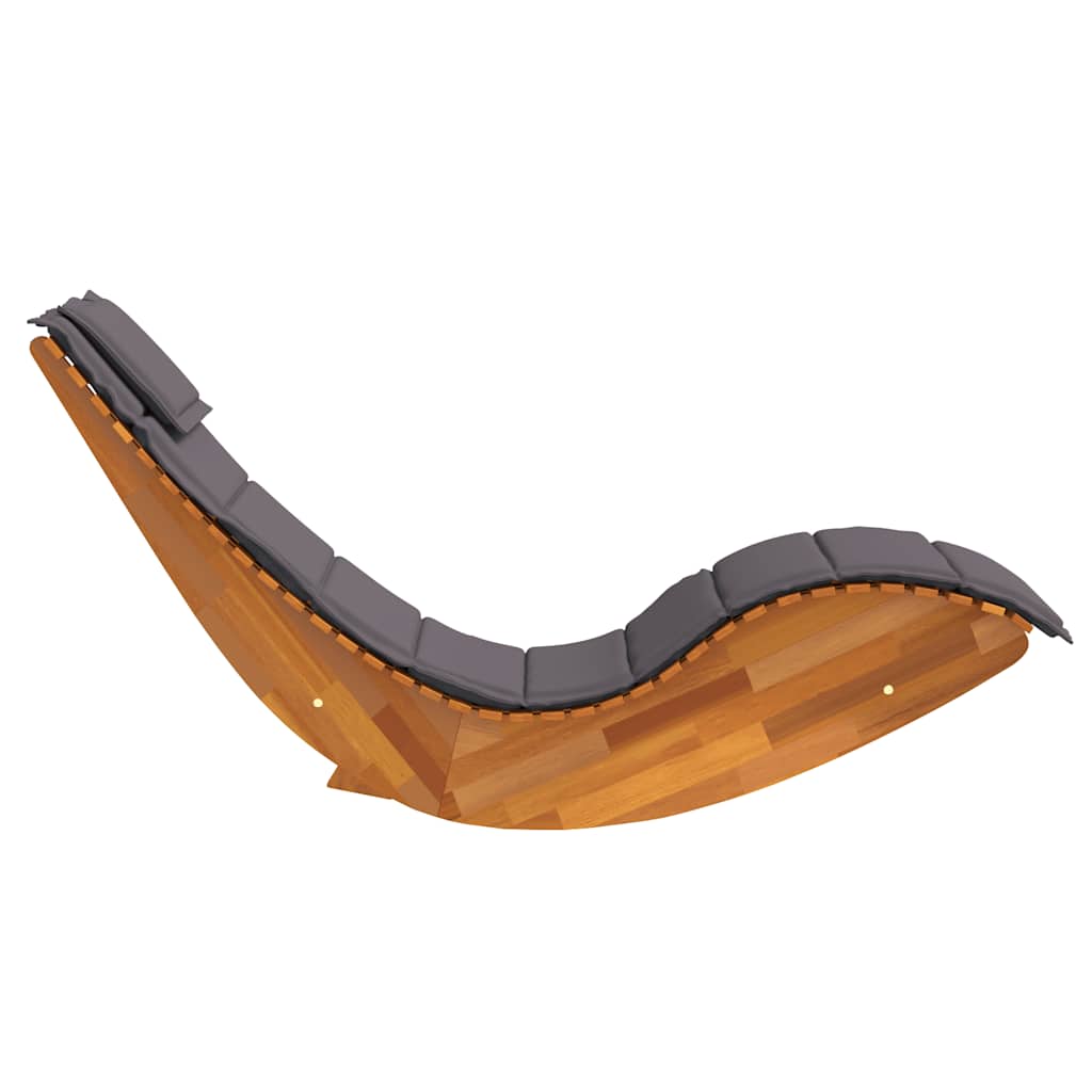 Refined Rocking Sun Lounger with Cushion Indoor Outdoor Use Evening 