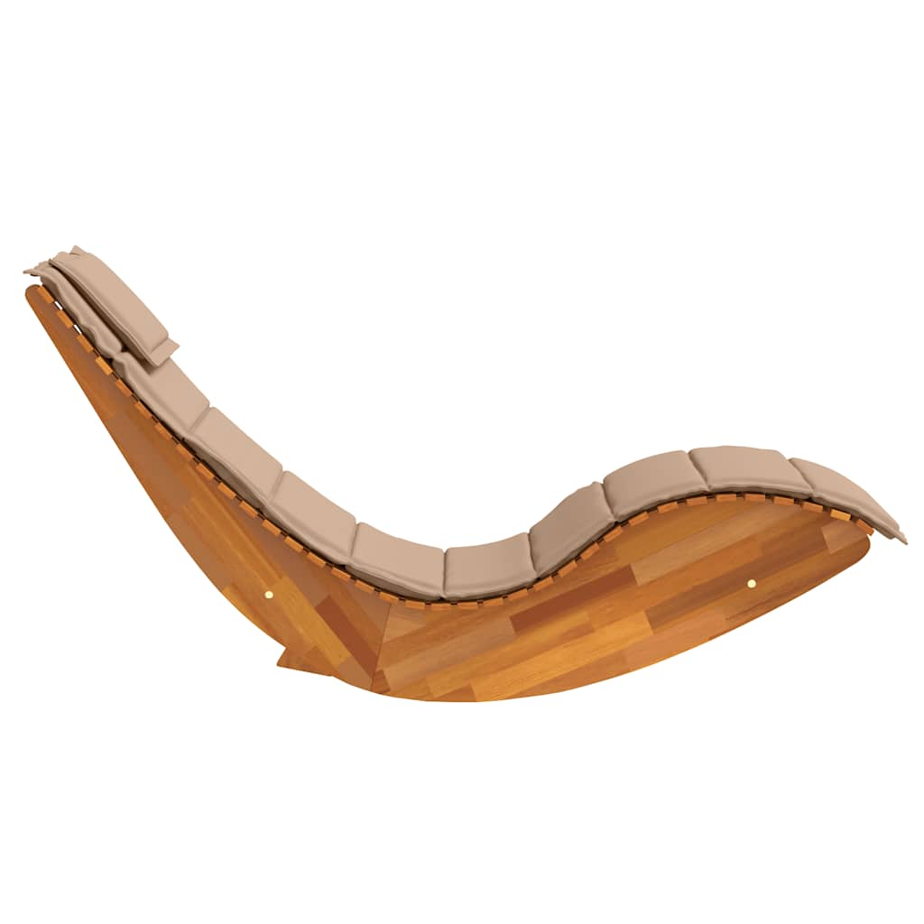 Durable Rocking Sun Lounger with Cushion Living Space Upgrade Patio Relax 