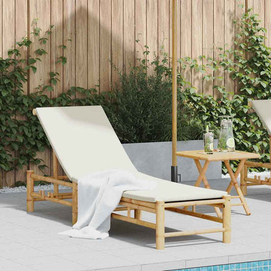 Minimalist Sun Lounger with Cushions 55x199x30 Daily Living Essential Summer 