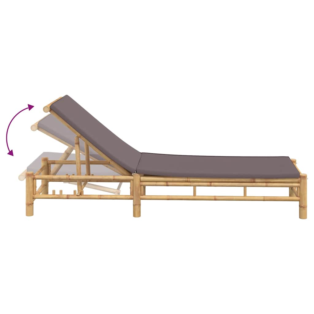 Versatile Sun Lounger with Cushions 55x199x30 Home Use Evening 