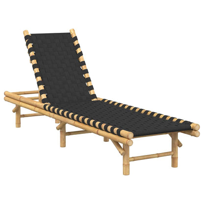 Durable Sun Lounger with Black Woven Home Use Modern Living 