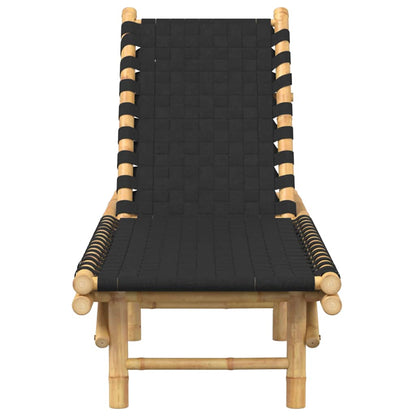 Durable Sun Lounger with Black Woven Home Use Modern Living 