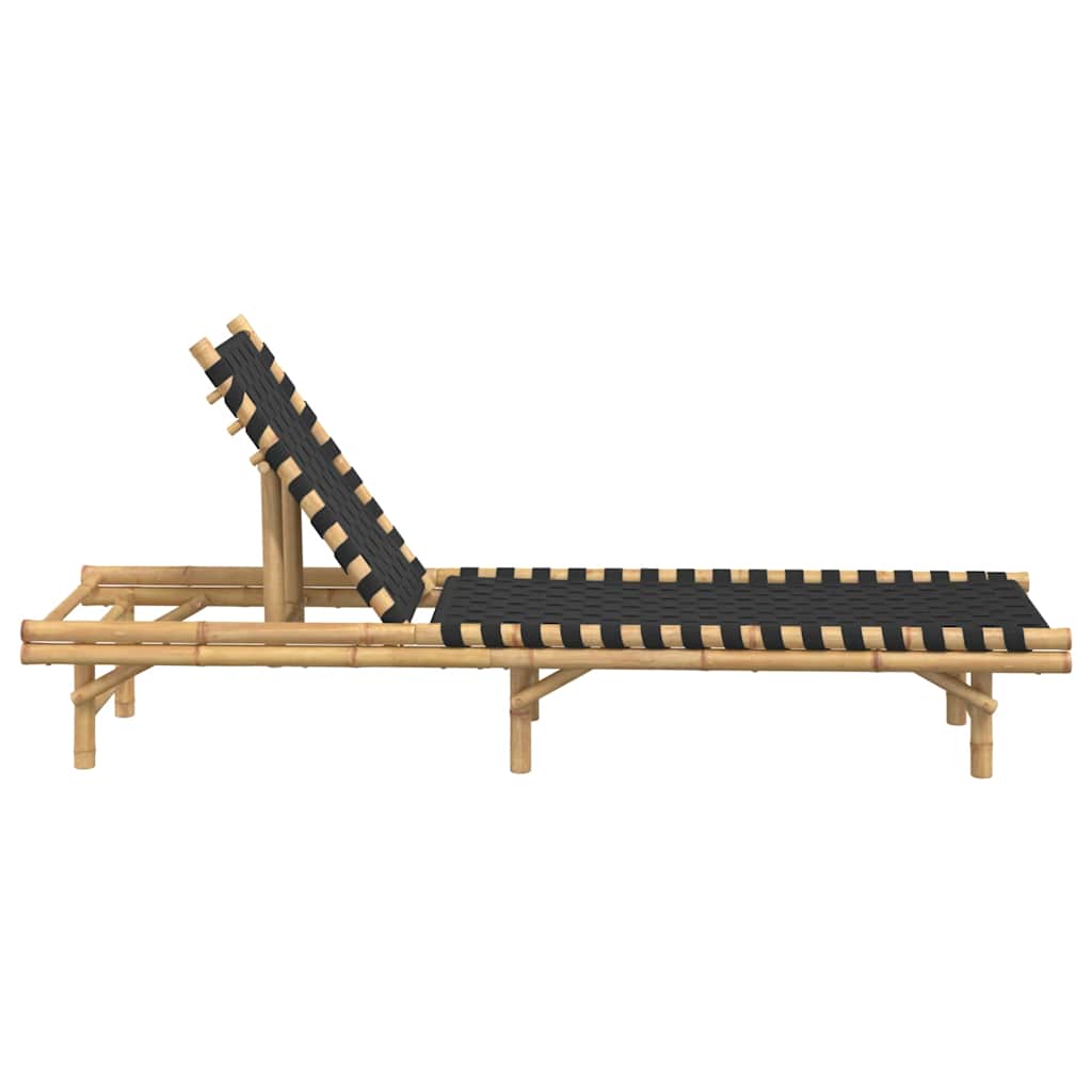 Durable Sun Lounger with Black Woven Home Use Modern Living 