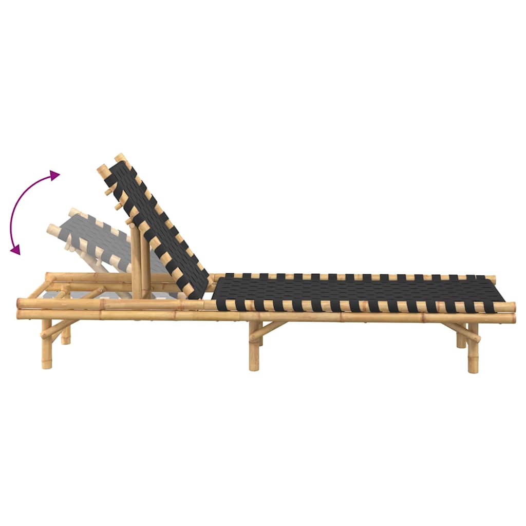 Durable Sun Lounger with Black Woven Home Use Modern Living 