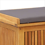 Functional Outdoor Cushion Box 90x50x60.5 Living Space Solid Wood Acacia