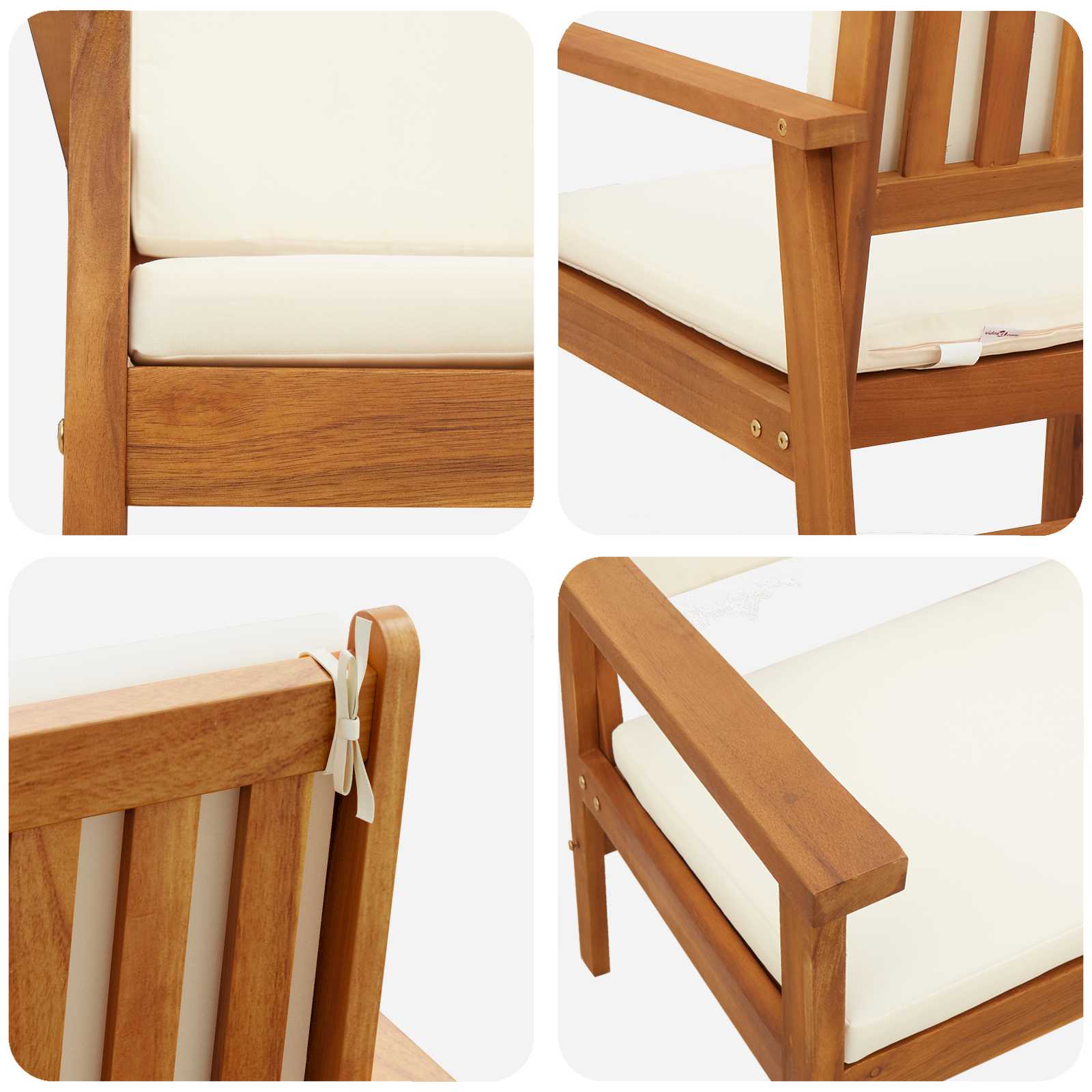 Comfortable Garden Chair with Cushion 2 Indoor Outdoor Use Patio Relax 