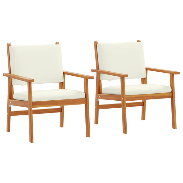  Comfortable Garden Chair with Cushion 2 Indoor Outdoor Use Patio Relax