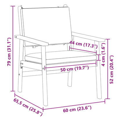 Comfortable Garden Chair with Cushion 2 Indoor Outdoor Use Patio Relax 