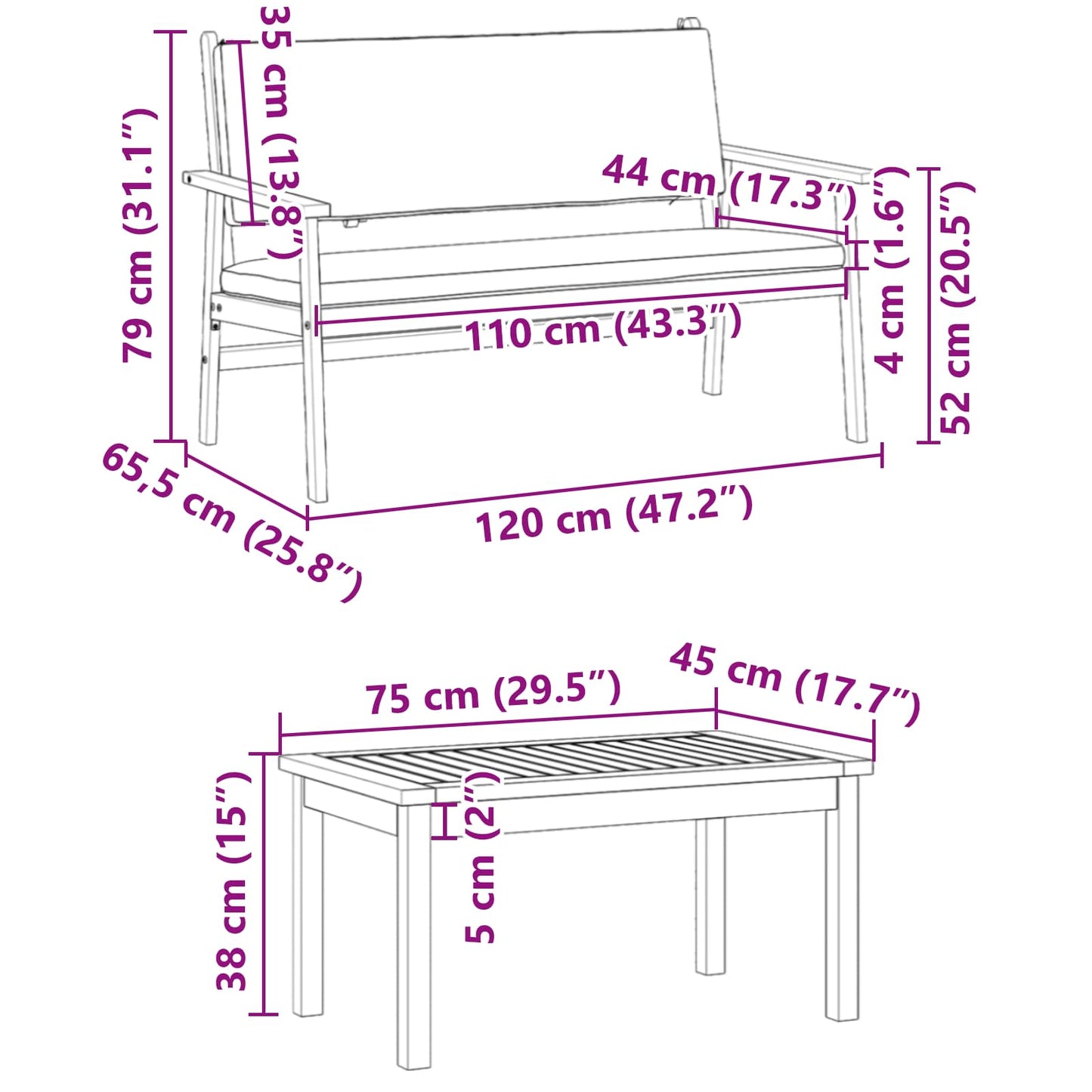 Premium Garden Sofa Set with Cushion Garden Gathering Essentials 