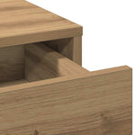 Dressing Table with LED Lights Drawer Shelf Engineered Wood Makeup Vanity Desk Brown